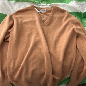 Burberry cashmere pull over caramel tan size large